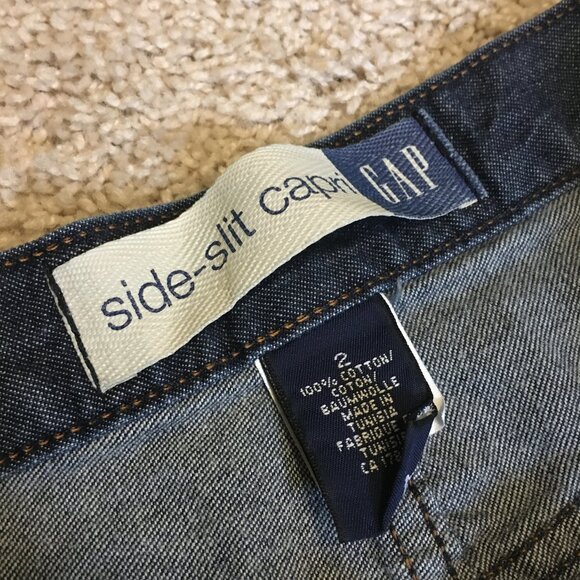 GAP Navy Blue Side-Slit 100% Cotton Capris - Picture 10 of 15